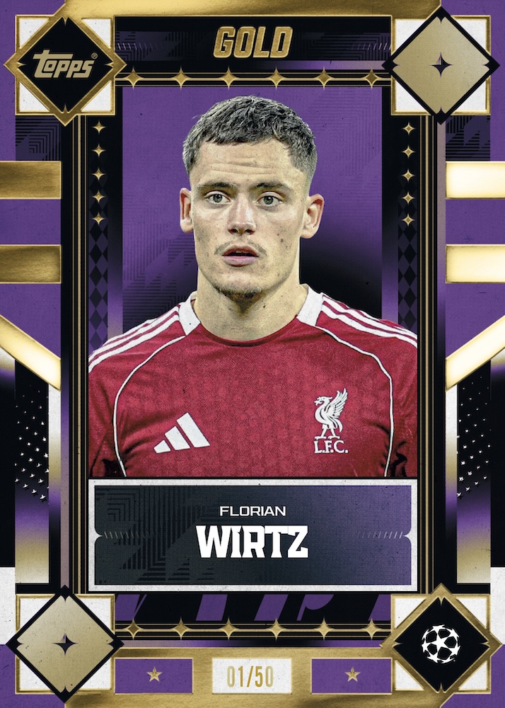 Example Topps Gold UEFA Club Competitions Card