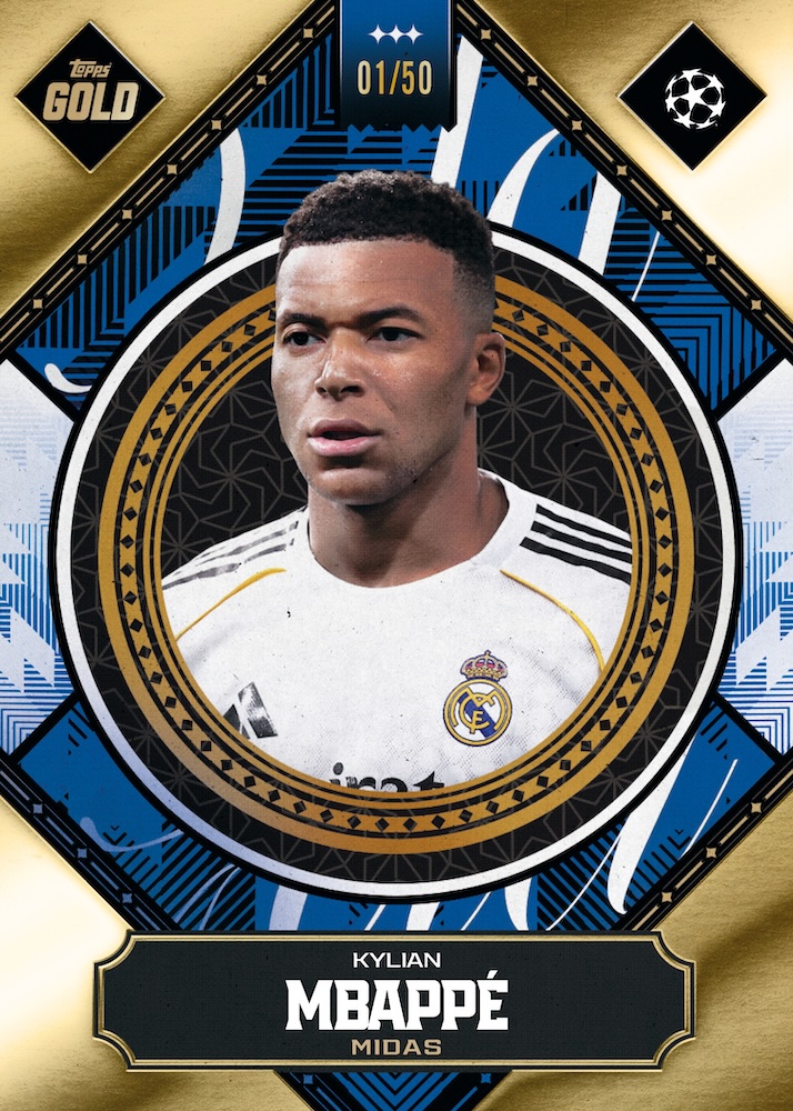Example Topps Gold UEFA Club Competitions Card
