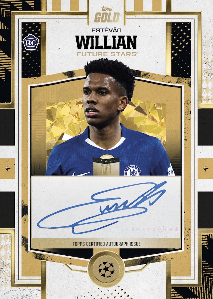 Example Topps Gold UEFA Club Competitions Card