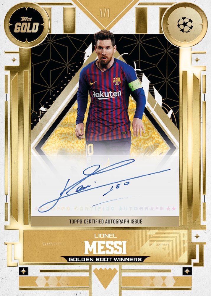 Example Topps Gold UEFA Club Competitions Card