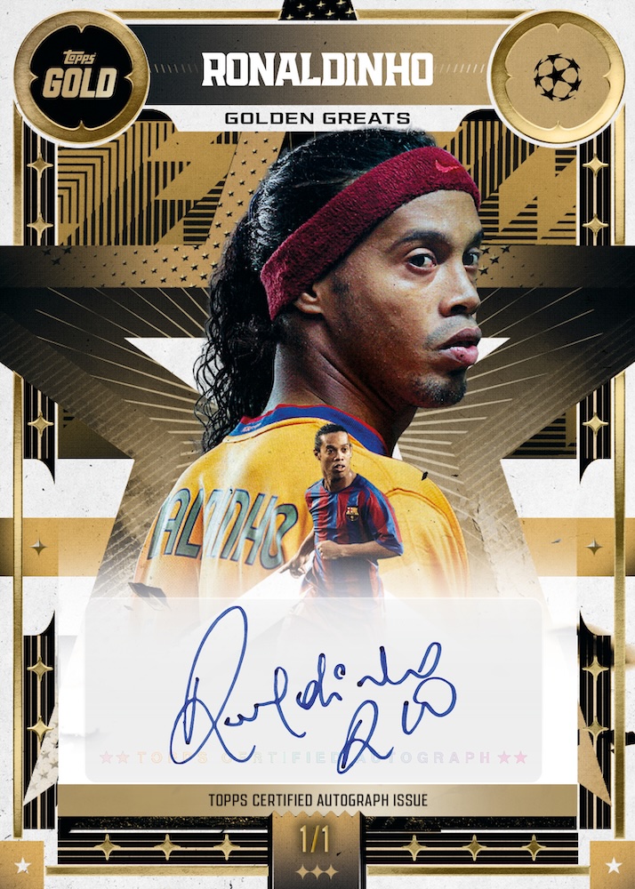 Example Topps Gold UEFA Club Competitions Card
