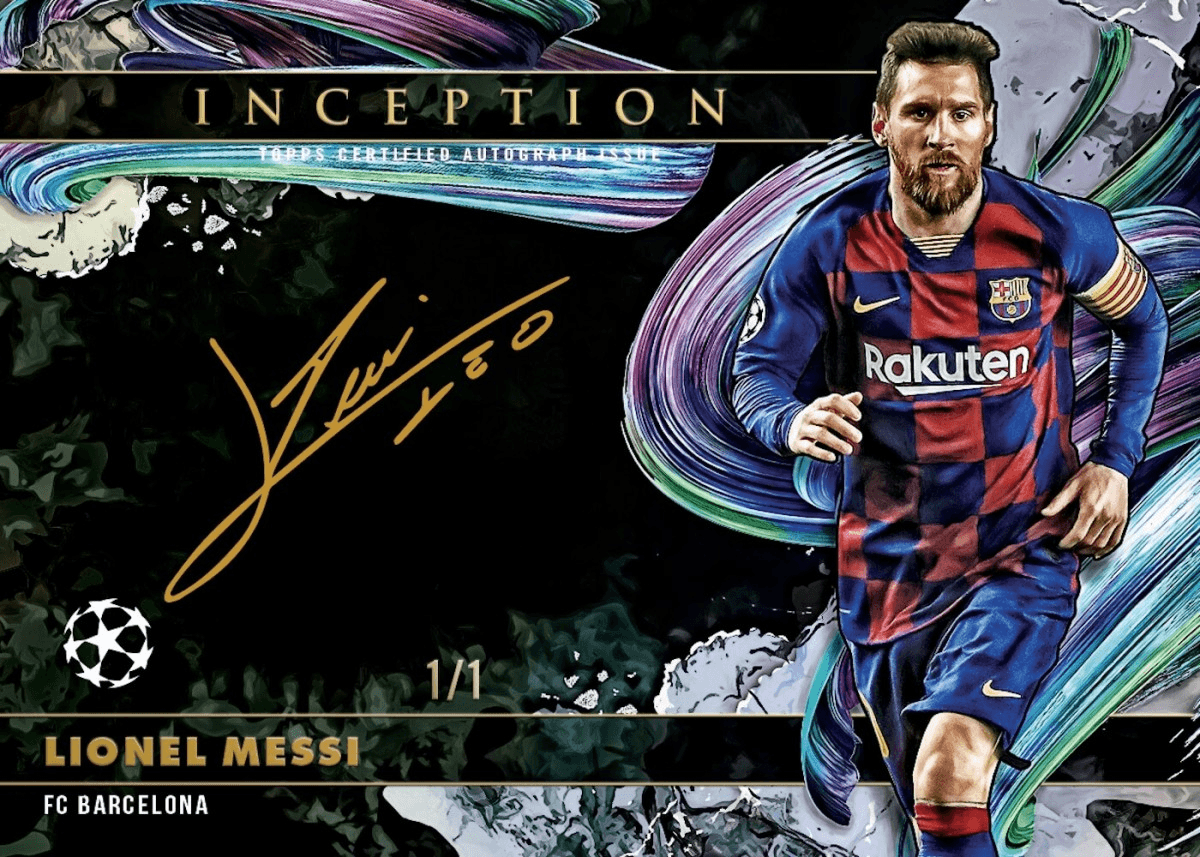 Example Topps Inception UEFA Card