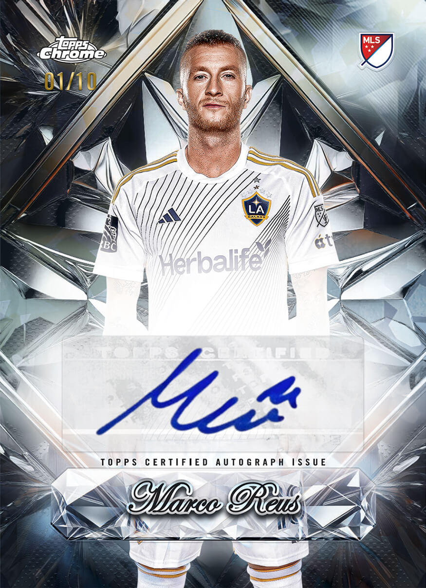 Example Topps MLS Chrome Sapphire Card