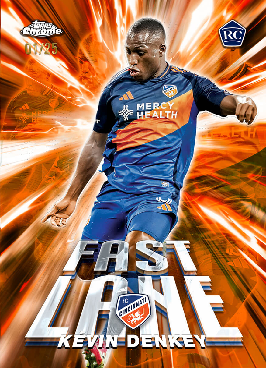 Example Topps MLS Chrome Sapphire Card