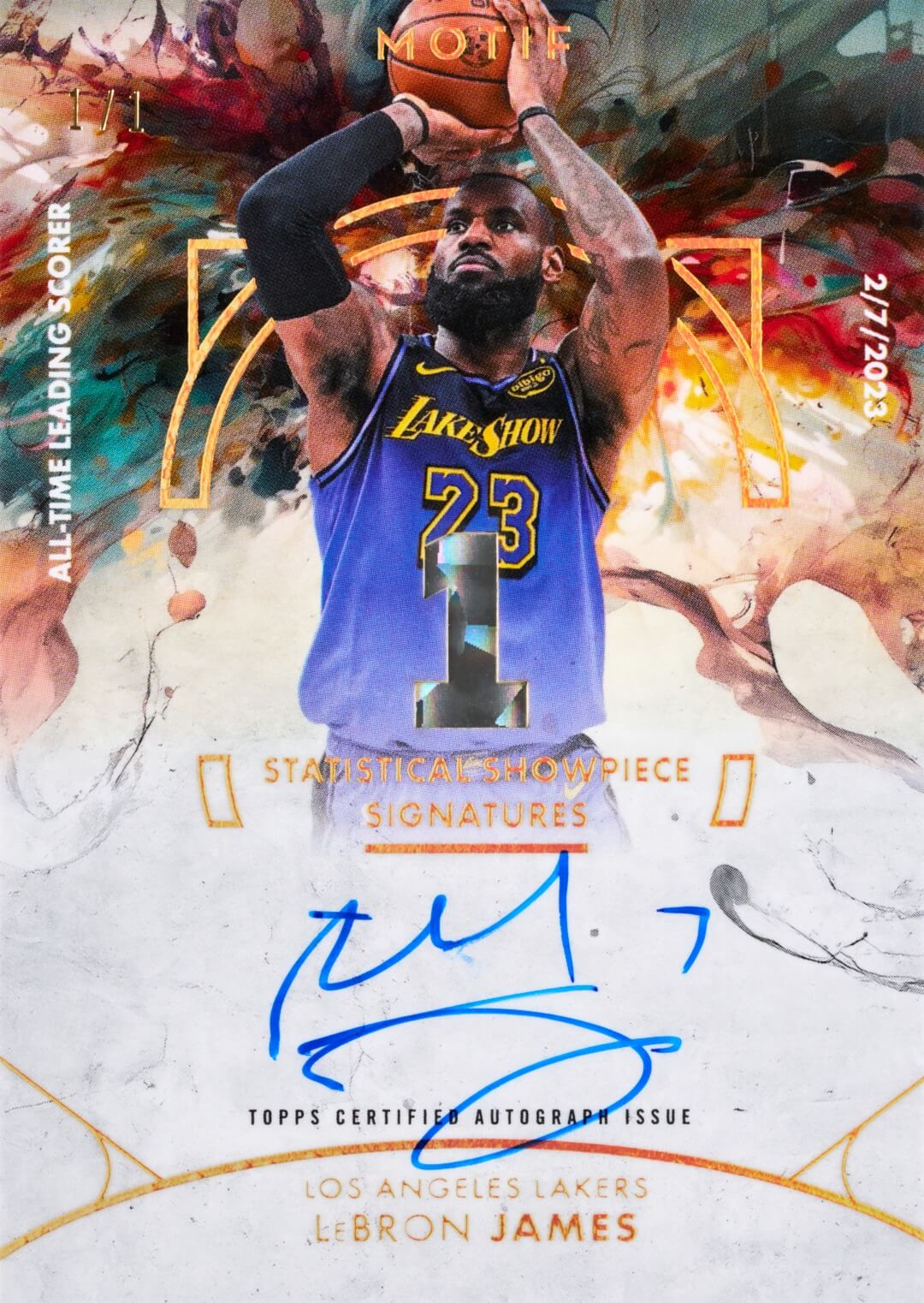 Example Topps Motif Basketball Card