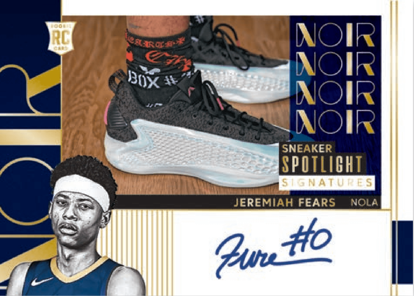 Example Panini Noir Basketball Card