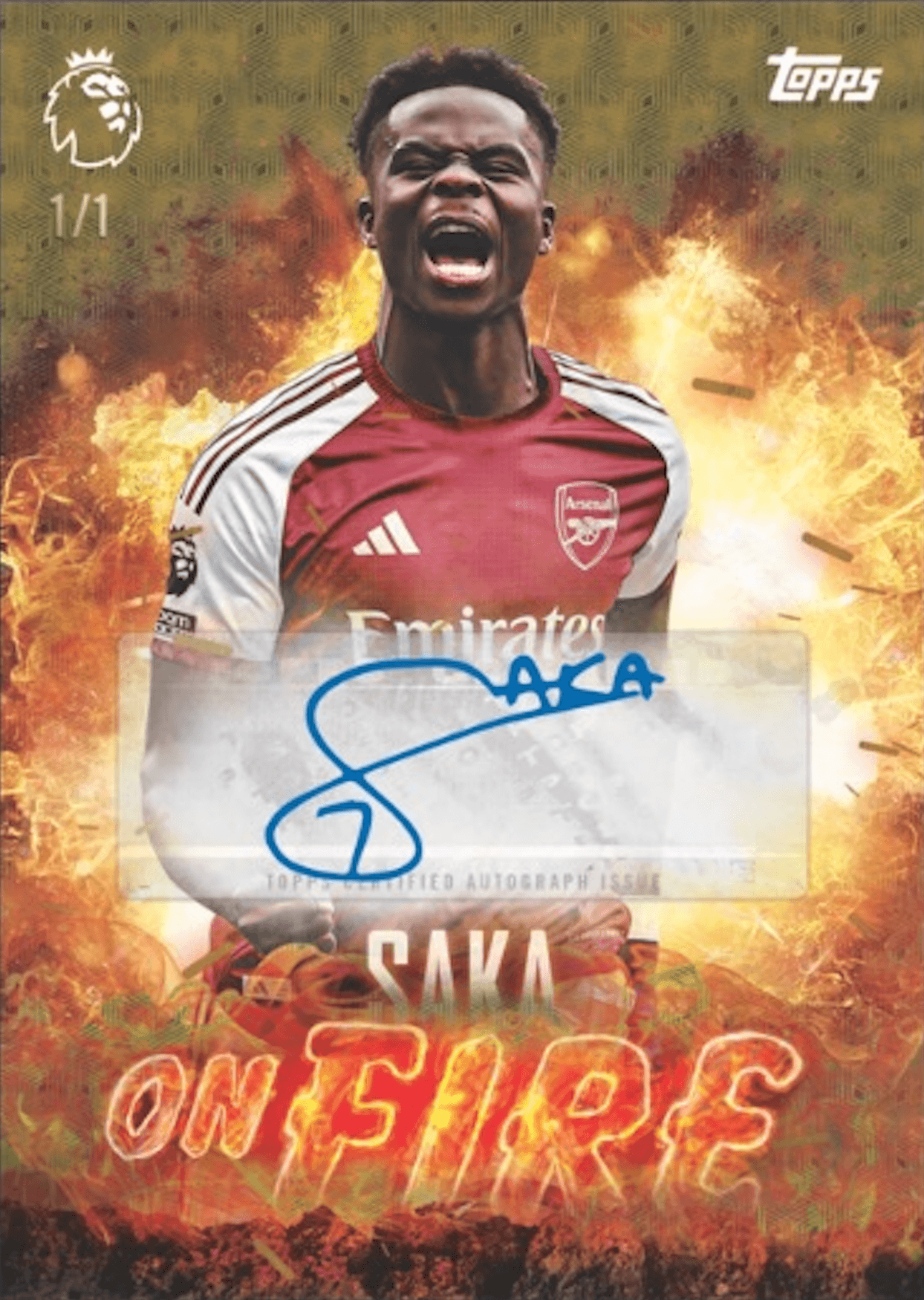 Example Topps Premier League Card