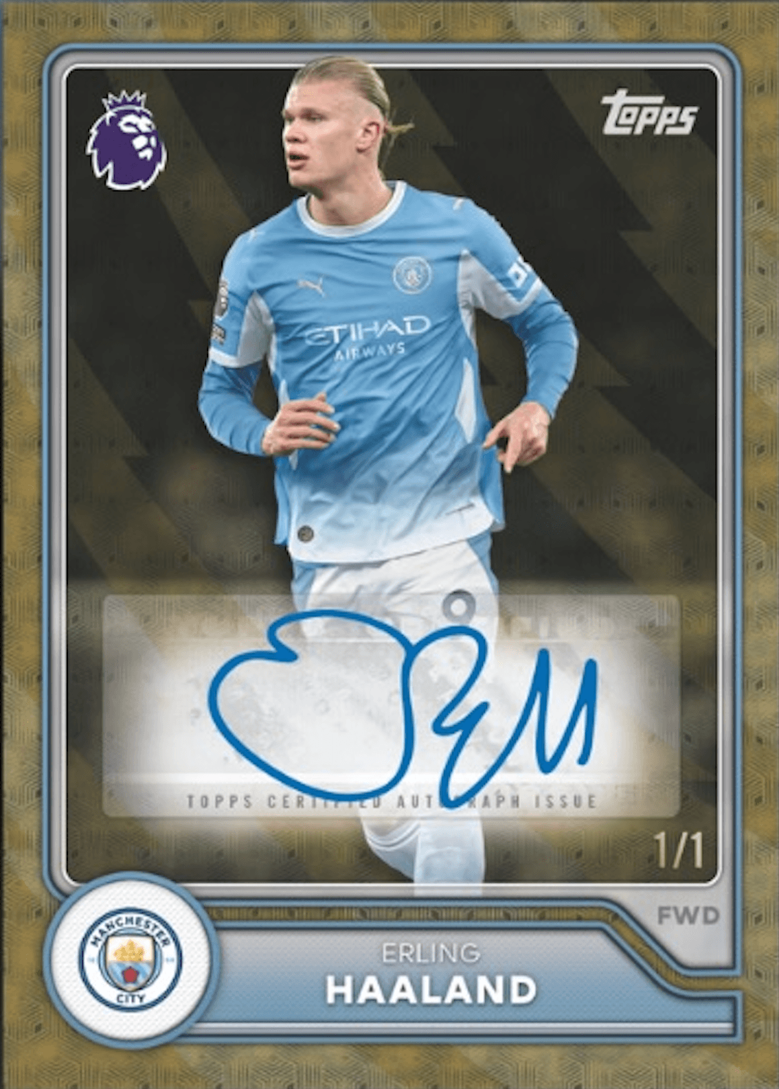 Example Topps Premier League Card