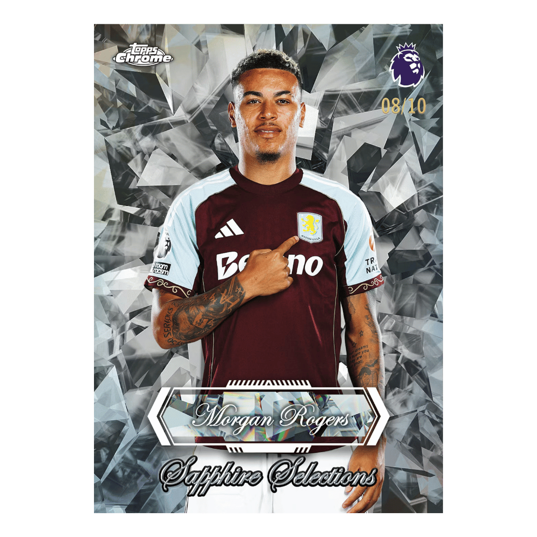 Example Topps Premier League Chrome Sapphire Card