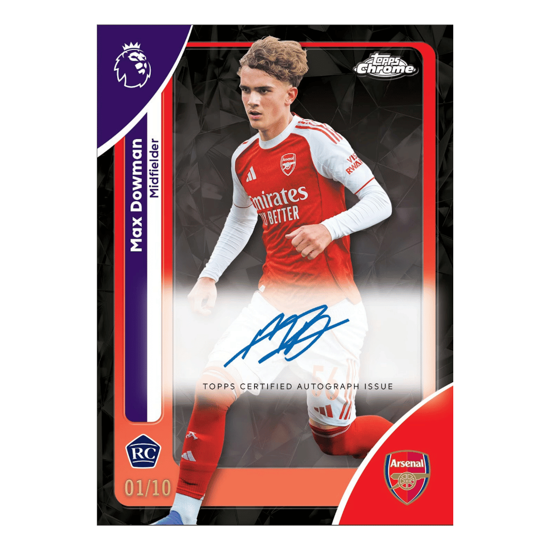 Example Topps Premier League Chrome Sapphire Card