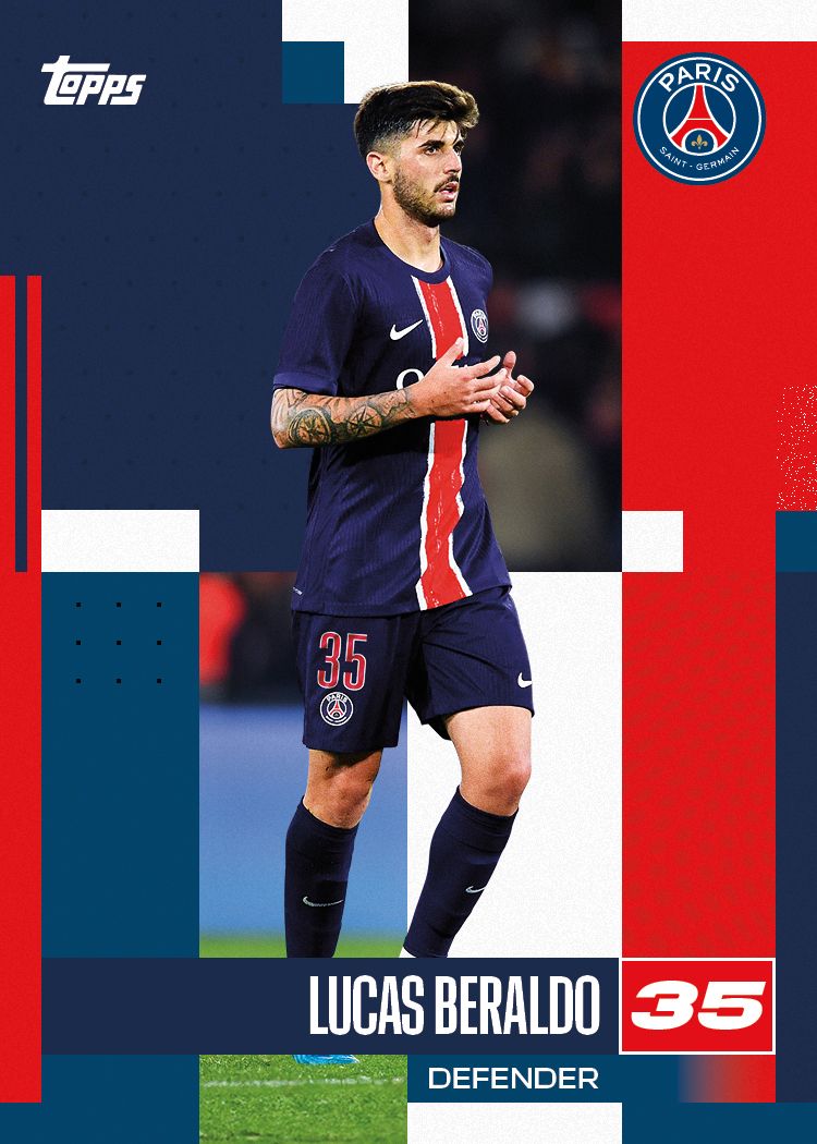 Example Topps PSG Team Set Card