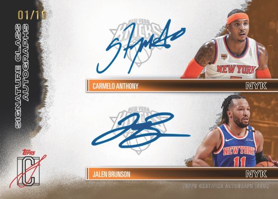 Example Topps Signature Class Basketball Card