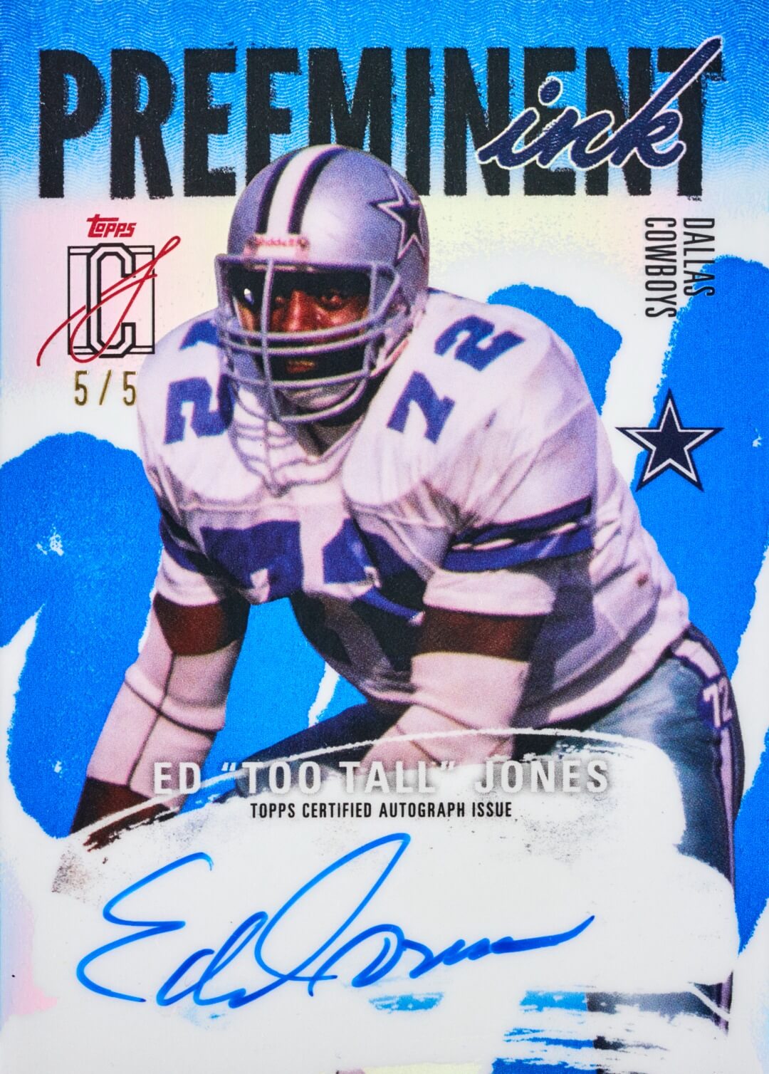 Example Topps Signature Class Football Card