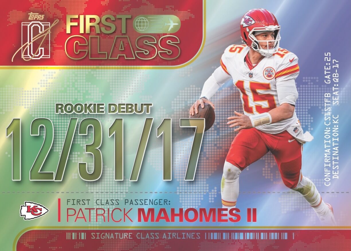 Example Topps Signature Class Football Card