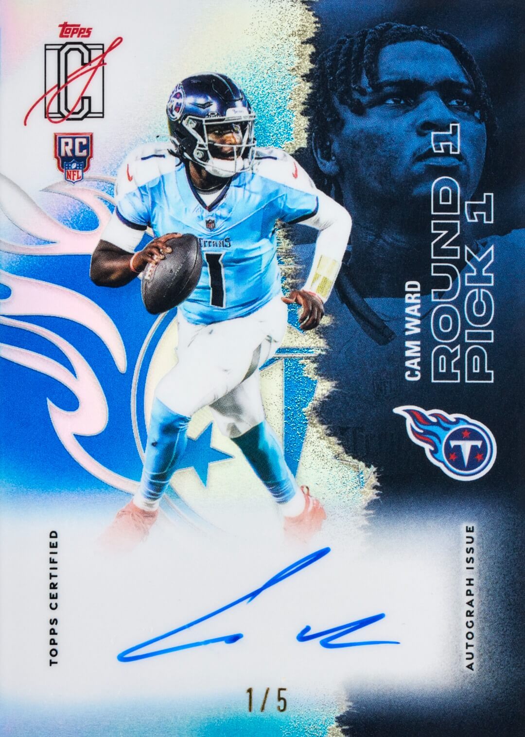 Example Topps Signature Class Football Card