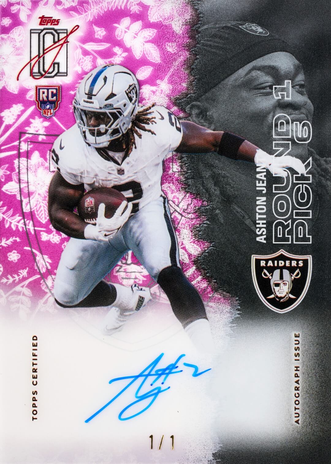 Example Topps Signature Class Football Card