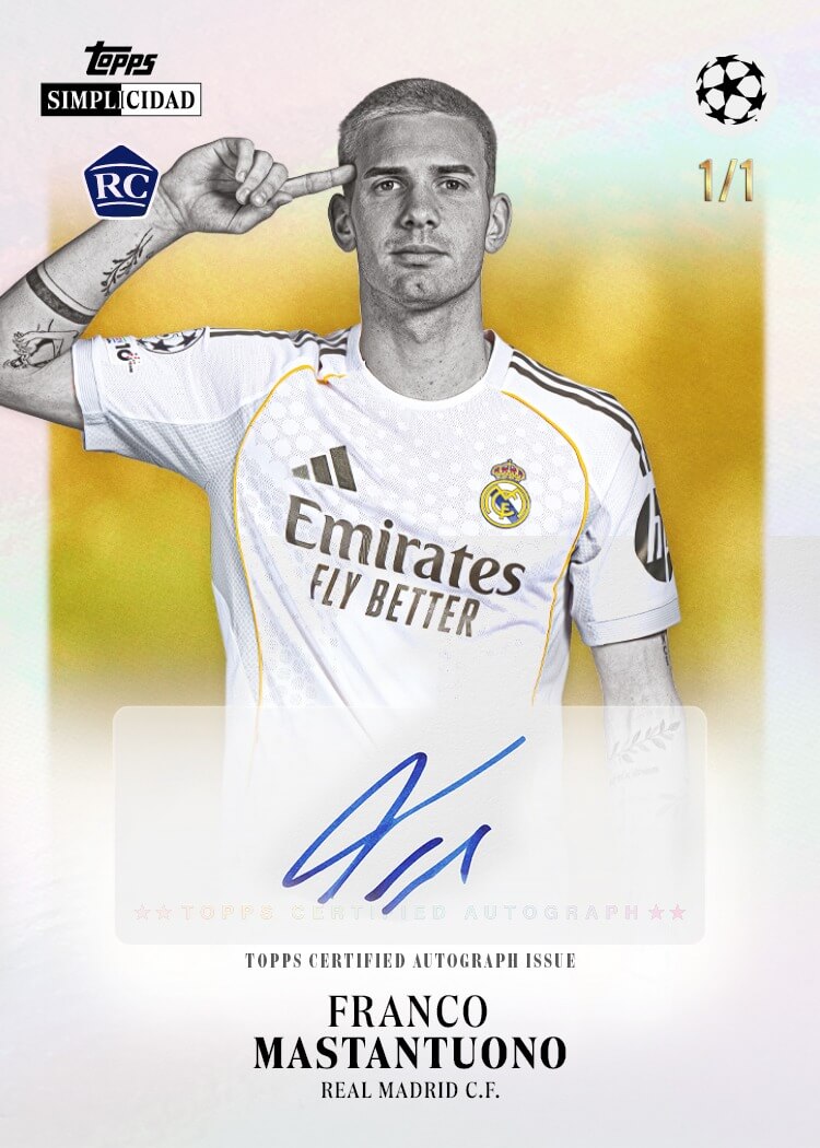 Example Topps Simplicidad Card