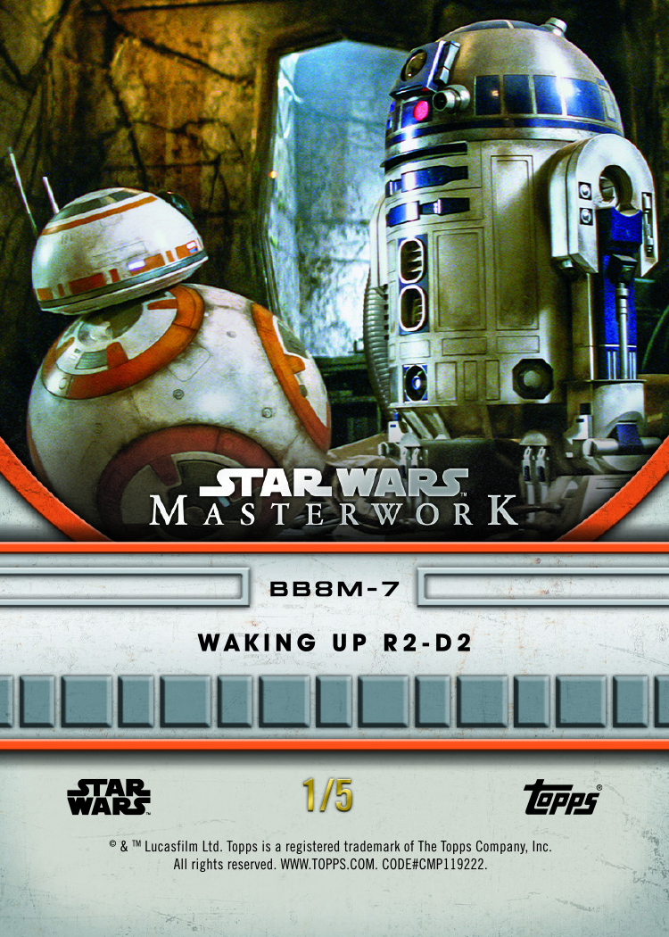 Example Topps Star Wars Masterwork Card