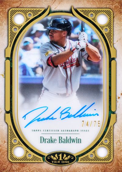 Example Topps Tier One Baseball Card