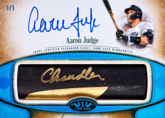 Example Topps Tier One Baseball Card