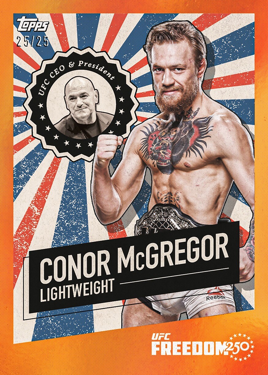 Example Topps UFC Freedom 250 Card