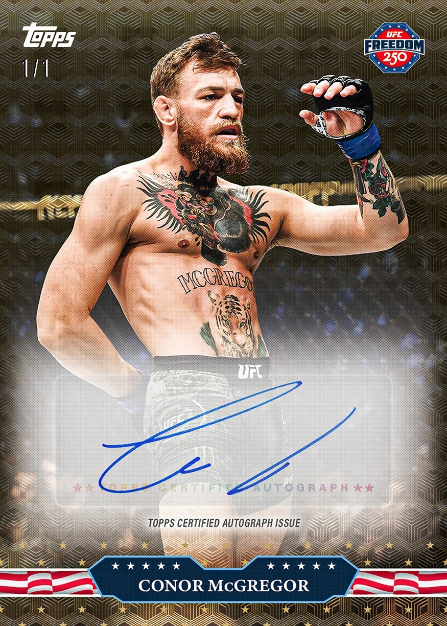 Example Topps UFC Freedom 250 Card
