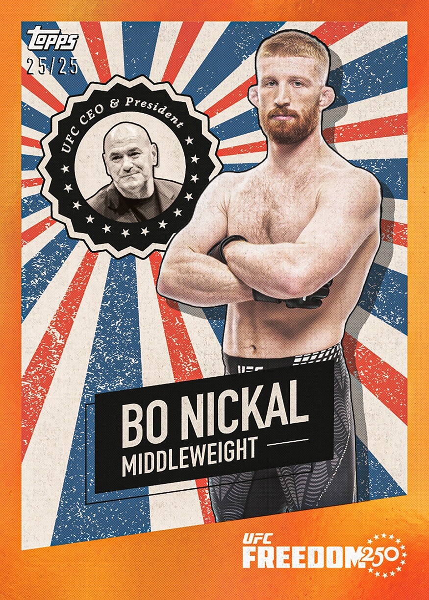 Example Topps UFC Freedom 250 Card